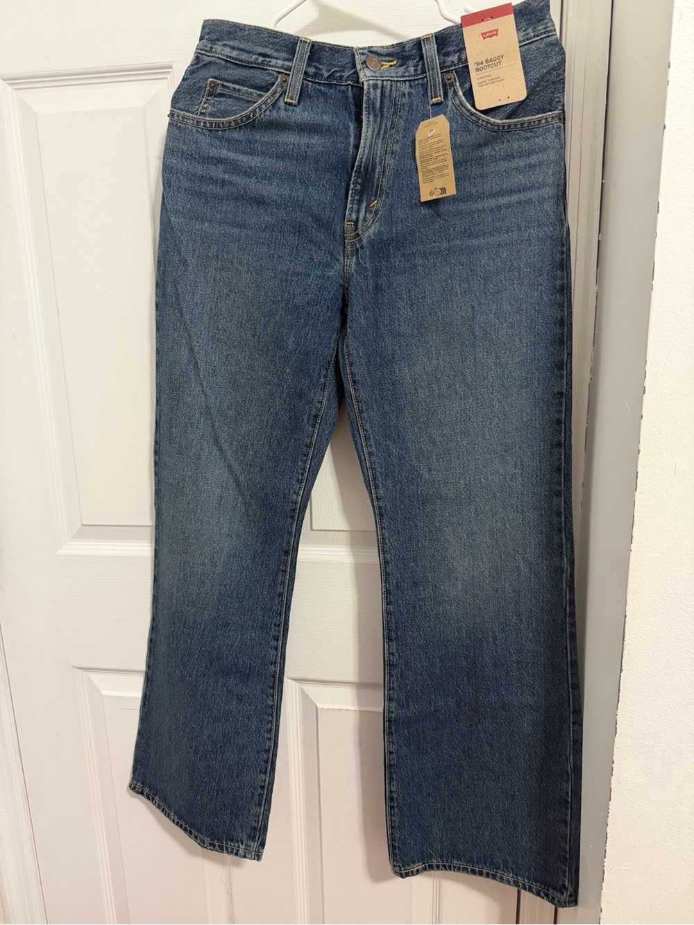 Levi's High-Rise Straight-Leg Jeans in Denim Blue